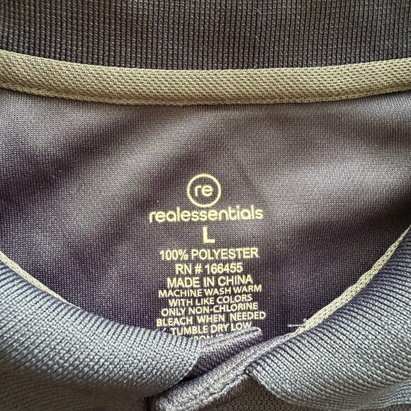 Real Essentials Boys Short Sleeve Polo Shirt Size L School Uniform Stretch - Picture 2 of 10